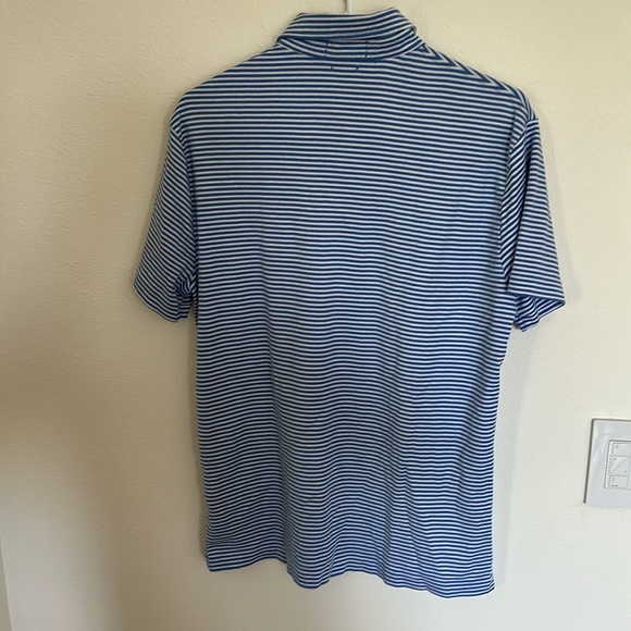 Polo Ralph Lauren Custom Slim Fit Polo – Blue & White Striped – Size Medium - Picture 5 of 9